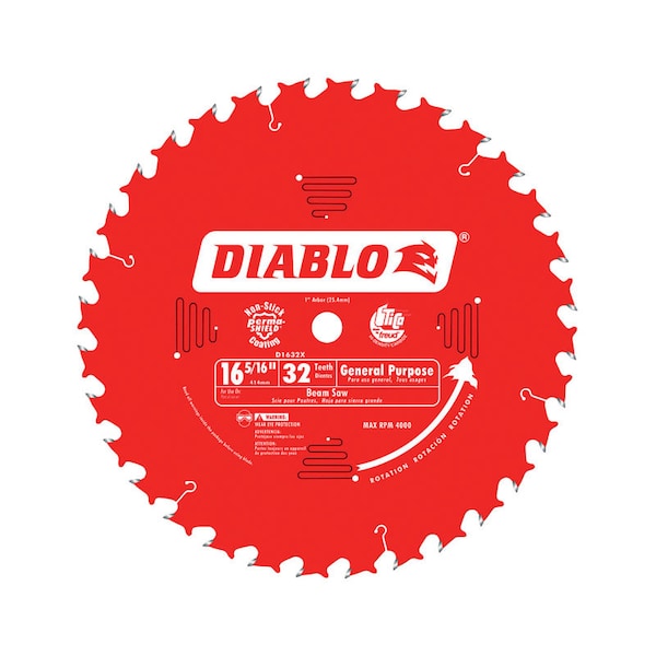 Diablo 16-5/16 in. D X 1 in. GP TiCo Hi-Density Carbide Circular Saw Blade 32 teeth 1 pk